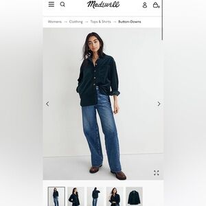 Madewell Corduroy Kentwood Oversized Shirt-jacket